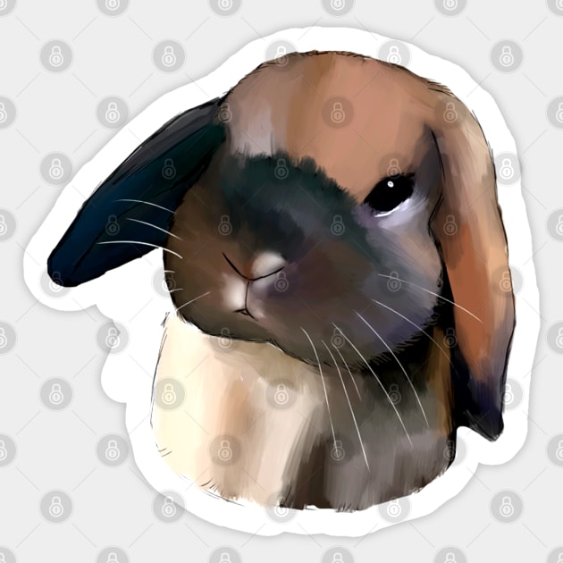 Pukat Lop Rabbit _ Bunniesmee Sticker by GambarGrace